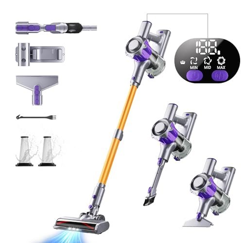 MBYULO Cordless Vacuum Cleaner, 450W 40Kpa Powerful Stick...