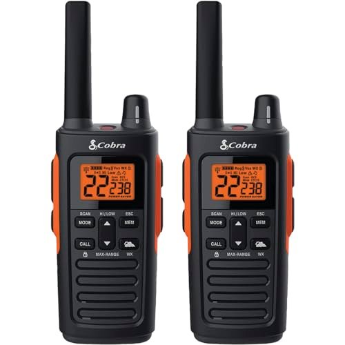 Cobra RX680 Walkie Talkies (2-Pack) - Rugged & Splashproof...