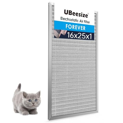 UBeesize 16x25x1 Reusable Electrostatic Air Filter HVAC AC...