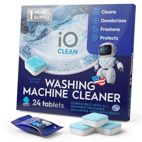 Washing Machine Cleaner and Descaler Tablets 24 Pcs -...