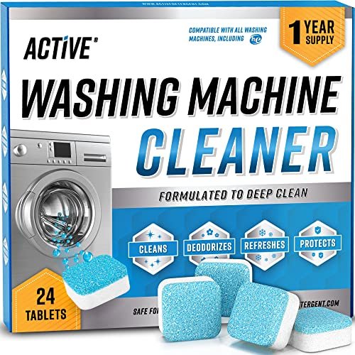 Washing Machine Cleaner Descaler 24 Pack - Deep Cleaning...