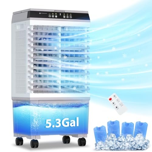 LifePlus Portable Evaporative Air Cooler Swamp Cooler with...