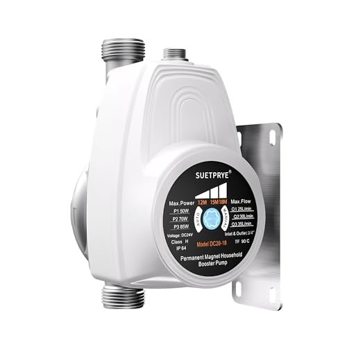 SUETPRYE Smart Water Pressure Booster Pump, 25.6PSI,...