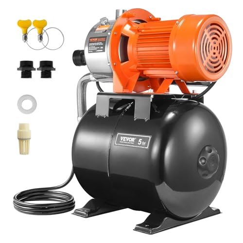 VEVOR 1.6 HP Shallow Well Pump with Pressure Tank, 1320...