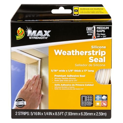 Duck Brand Max Strength Silicone Weatherstrip Seal for...
