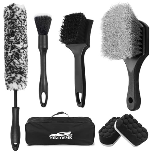 7Pcs Car Wheel Brush kit, Tire Brush, Wheel Cleaner...