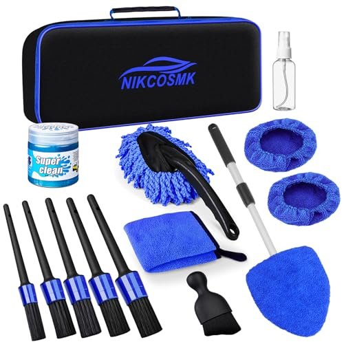 Windshield Cleaner Tool, 15Pcs Car Interior Detailing Kit,...