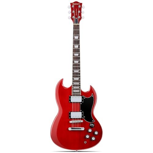 Leo Jaymz 39 Inch Double Cut Solid Body Electric Guitar...
