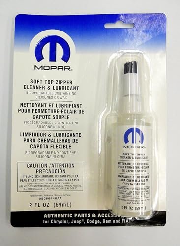 Mopar Jeep Wrangler Soft TOP Zipper Cleaner LUBE OEM