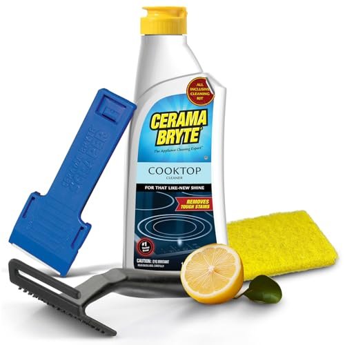 Cerama Bryte Glass Cooktop and Stove Top Cleaner Combo...