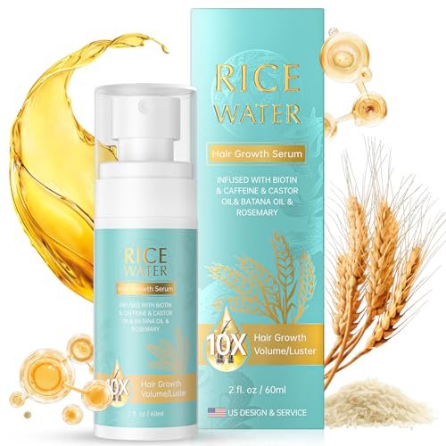 Hair Growth Serum - Rosemary Batana Rice Water Biotin...