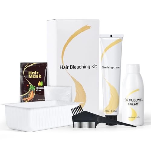 Hair Bleach Kit, Hair Lightener for Dark Hair,...