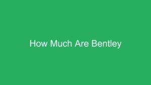 Read more about the article How Much Are Bentley