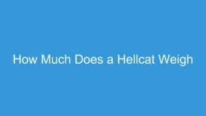 Read more about the article How Much Does a Hellcat Weigh