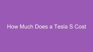 Read more about the article How Much Does a Tesla S Cost