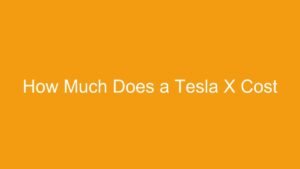 Read more about the article How Much Does a Tesla X Cost