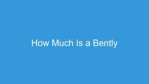 Read more about the article How Much Is a Bently