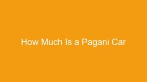 Read more about the article How Much Is a Pagani Car