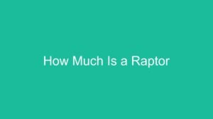 Read more about the article How Much Is a Raptor