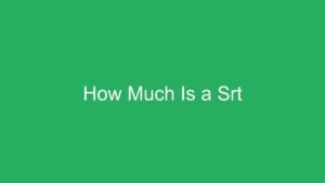 Read more about the article How Much Is a Srt