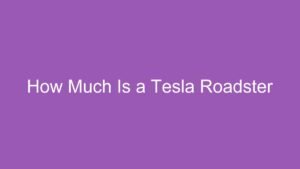Read more about the article How Much Is a Tesla Roadster