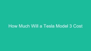 Read more about the article How Much Will a Tesla Model 3 Cost