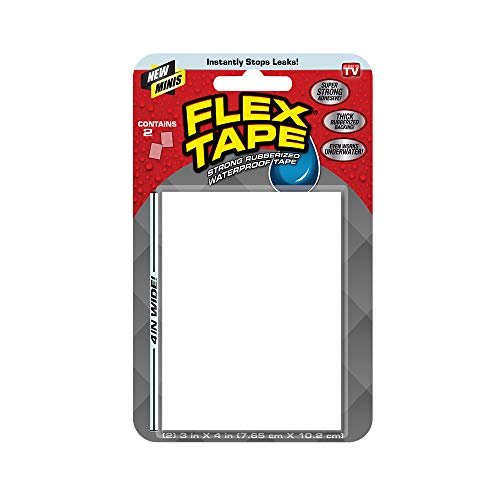 Flex Tape, Mini, White, Original Thick Flexible Rubberized...