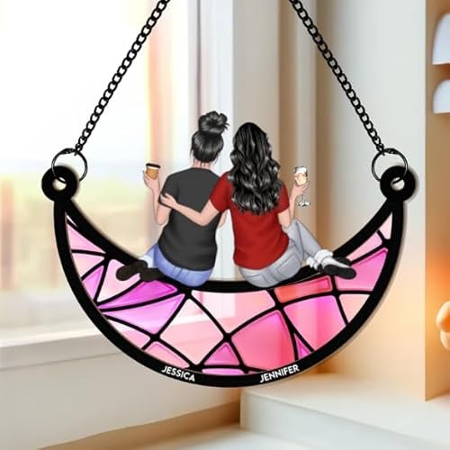 Macorner Personalized Window Hanging Suncatcher Ornament...