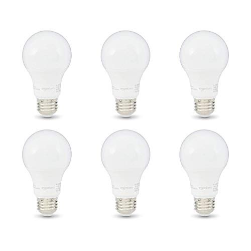 Amazon Basics A19 LED Light Bulbs, 60 Watt Equivalent,...
