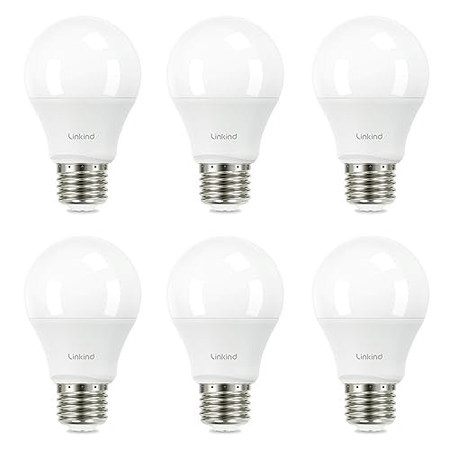 Linkind A19 LED Light Bulb, 60W Equivalent, 9W 2700K Soft...