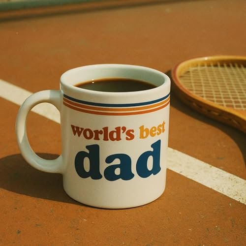 World’s Best Dad Mug Retro 70s Father’s Day Gift Vintage...