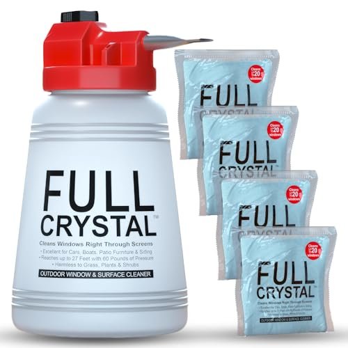 Full Crystal Window Cleaning Kit- 16 oz Glass Cleaner and...