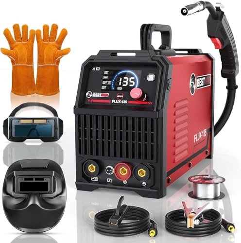 BESTMIG 135A MIG Welder - 3-in-1 Flux Core Welder,...