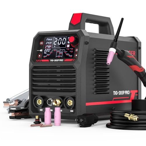 YESWELDER 205A Tig Welder with Pulse Large LED Display,...