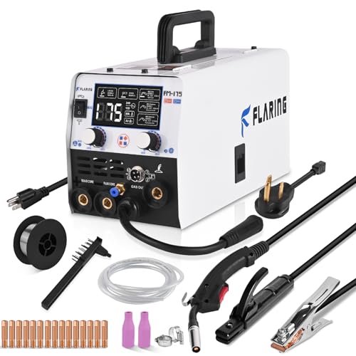 FLARING 175amp MIG Welder,5 IN 1 120V 240V Dual Voltage...