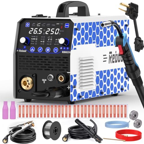 Reboot 250Amp MIG Welder 120V /240V RBM2500 PRO, 8-in-1...