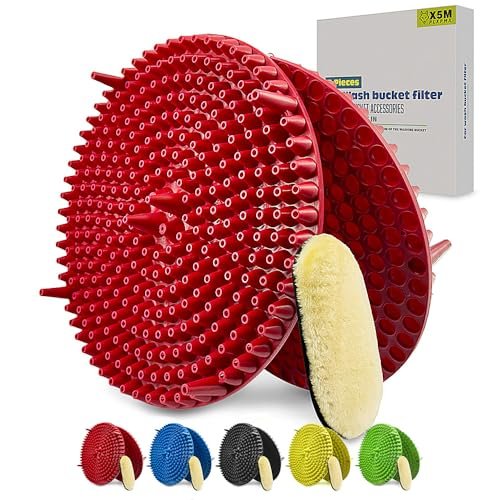 2 Pack 4-5 Gallon Car Wash Bucket Grit Trap...