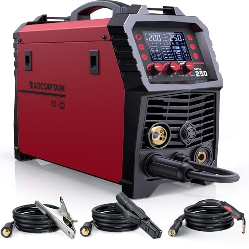 ARCCAPTAIN 250A MIG Welder, 110V 220V Gas MIG/Gasless...