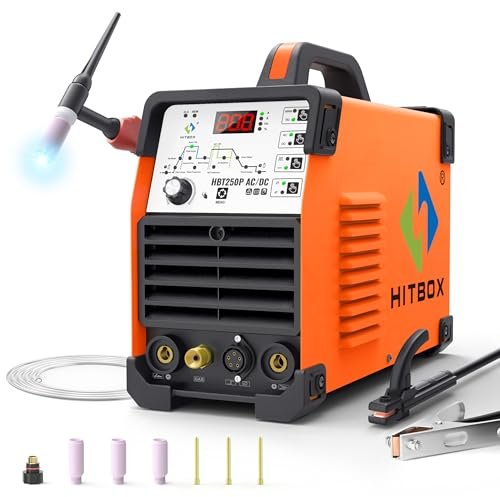 HITBOX TIG Welder AC/DC with Pulse, 200A Professional...