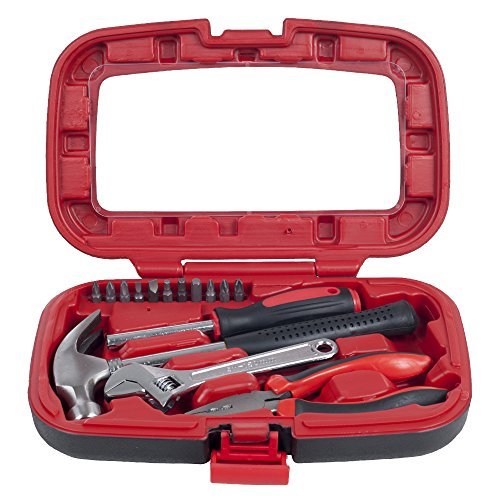 15-Piece Tool Set - Household Tool Kit with Hammer,...