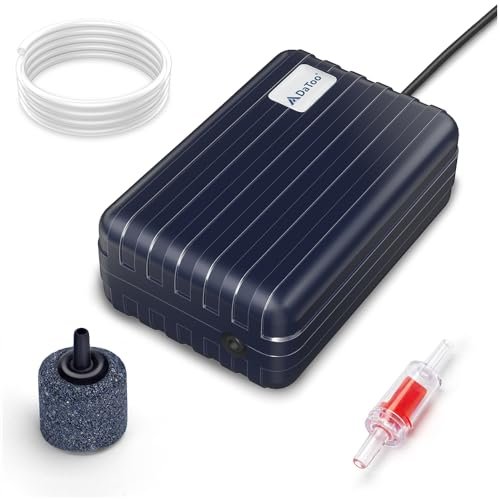 DaToo Aquarium Air Pump Compact Fish Tank Air Pump Quiet...