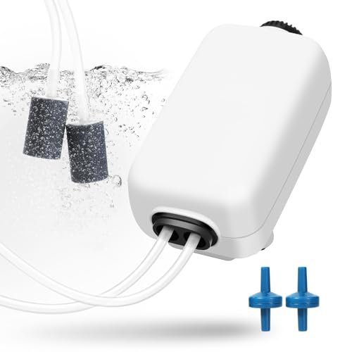 AQUANEAT Aquarium Air Pump, 100gal Fish Tank Air Bubbler,...