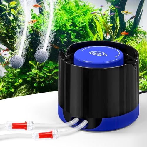 QZQ Aquarium Air Pump, Quiet Fish Tank Air Pump with...