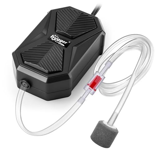 hygger Aquarium Air Pump Single Outlet, Ultra Quiet Oxygen...