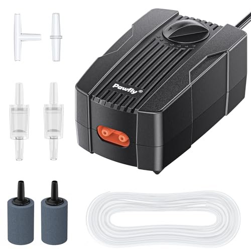 Pawfly Aquarium Air Pump 50 GPH Fish Tank Oxygen Pump...