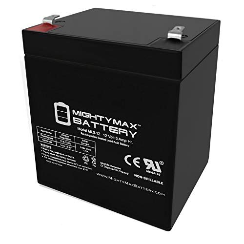 Mighty Max Battery ML5-12 - 12 Volt 5 AH, F1...