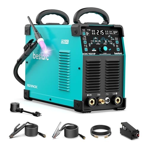 bestarc AC/DC TIG Welder, 215Amp Aluminum TIG Welder with...