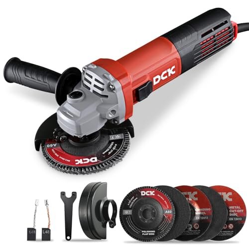 DCK 9.0 Amp Angle Grinder, 4-1/2 Inch Electric Grinder...