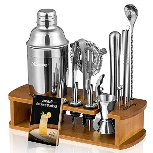 KITESSENSU Cocktail Shaker Set Bartender Kit with Stand |...