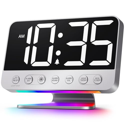 Odokee Digital Alarm Clocks for Bedrooms: Large Bold Number...